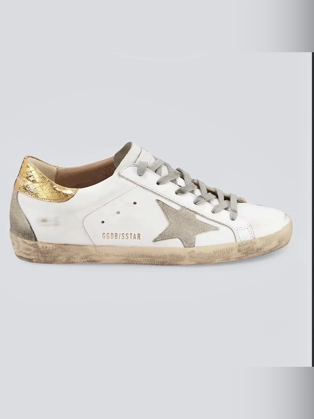 Golden Goose Super-Star Sneakers White & Gold Size 38
